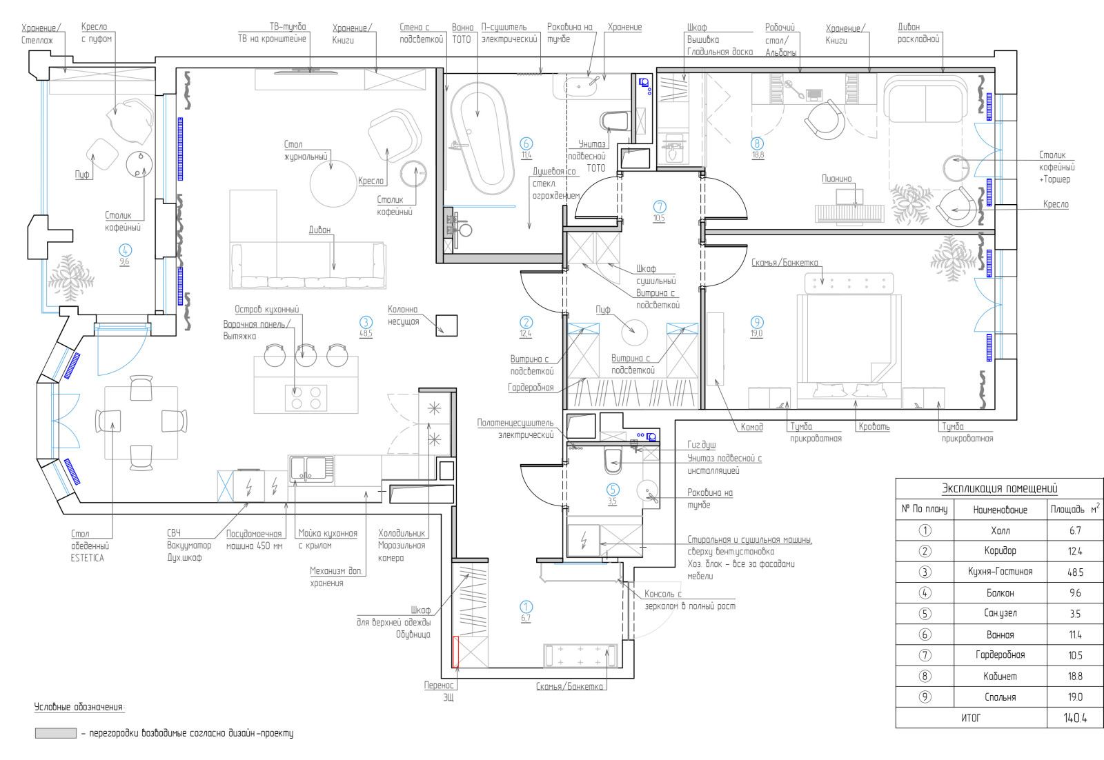 Обложка проекта: ЖК VICTORY PLAZA, 140 кв.м