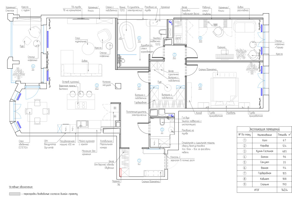 Обложка проекта: ЖК VICTORY PLAZA, 140 кв.м