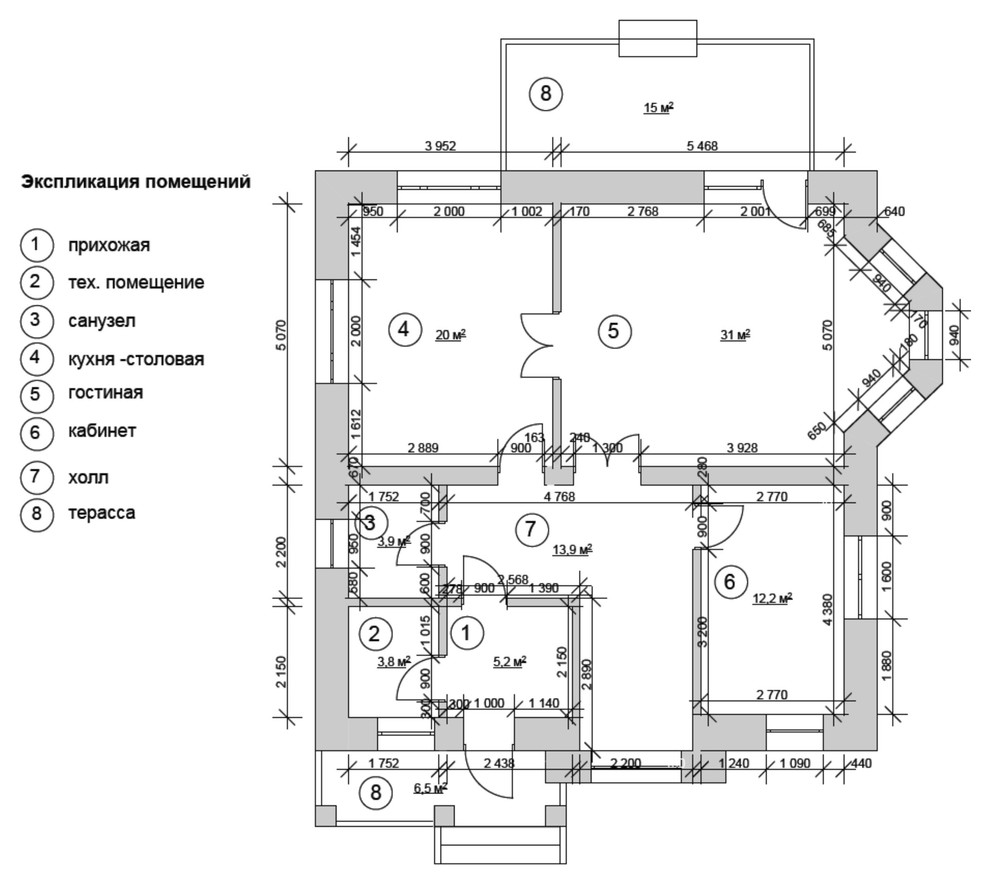 Яркий дом в пригороде. 2016г.