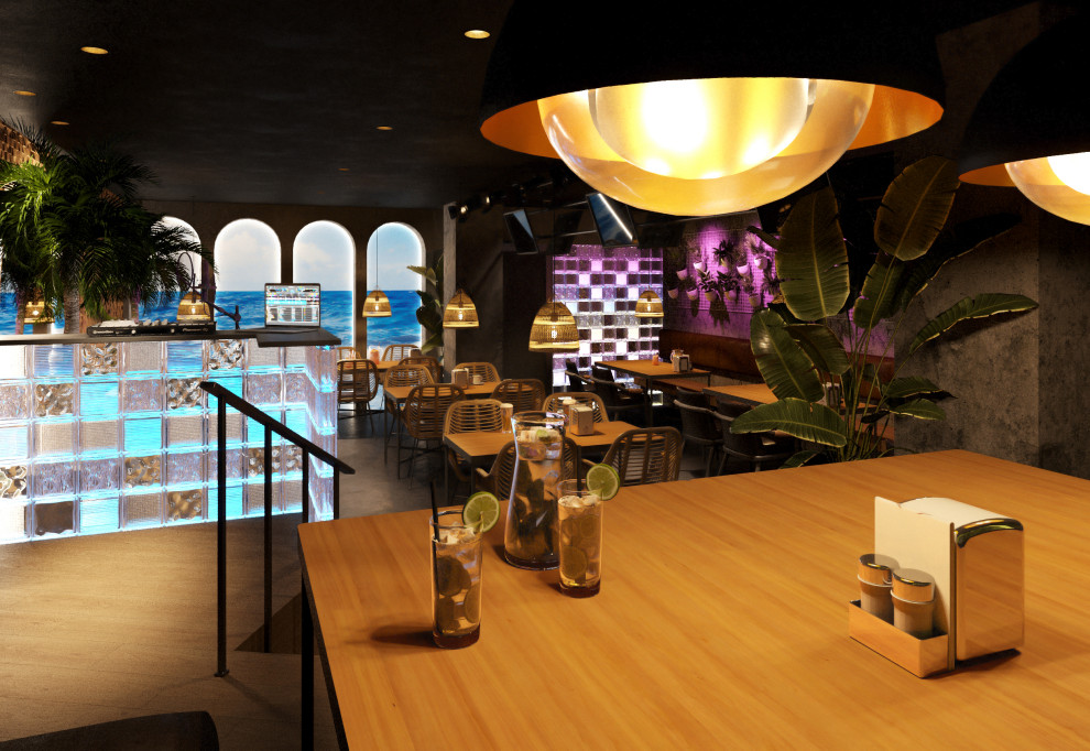 Дизайн-интерьера и визуализация караоке-бара "LAGUNA"