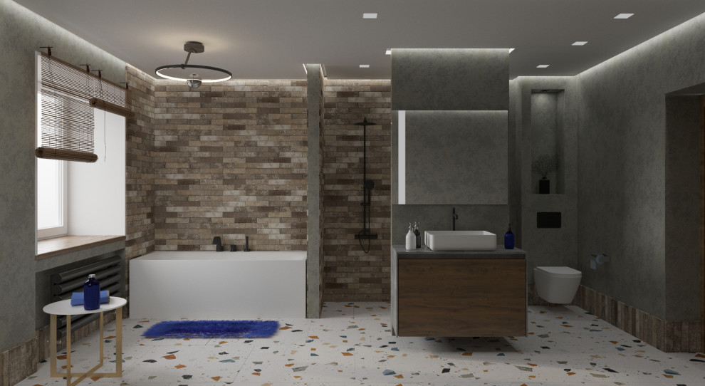 Интерьер двухуровневой четырехкомнатной квартиры