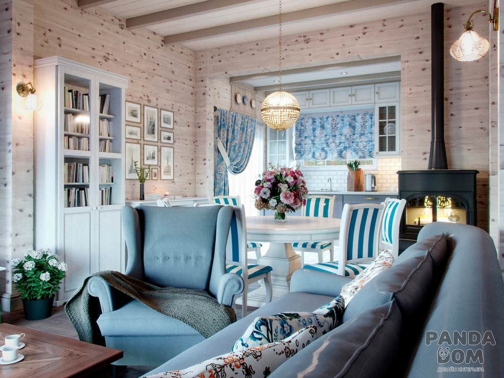 Обложка проекта: Деревянный дом в стиле кантри