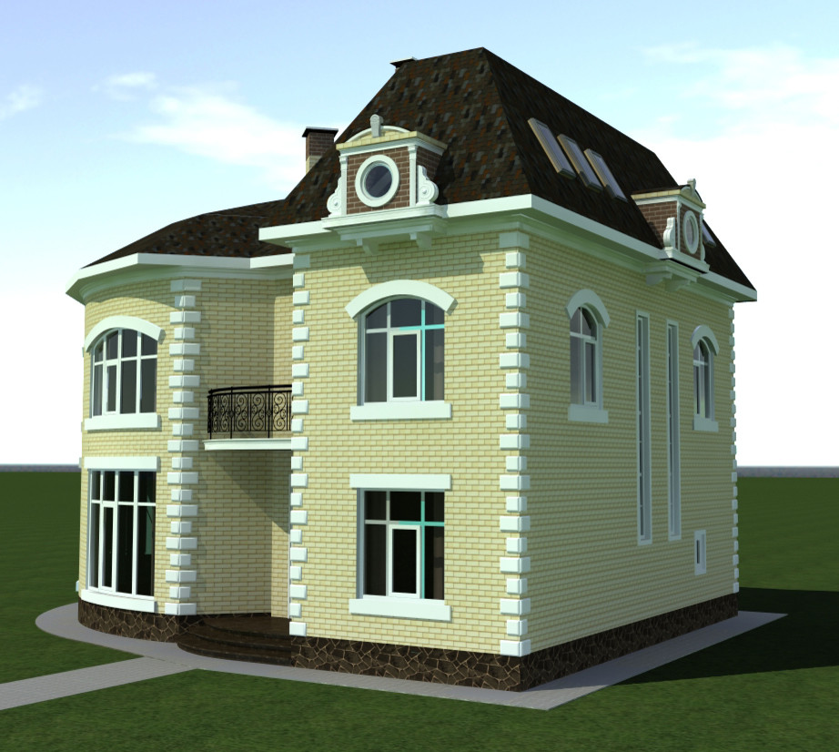 Дизайн фасада основного дома