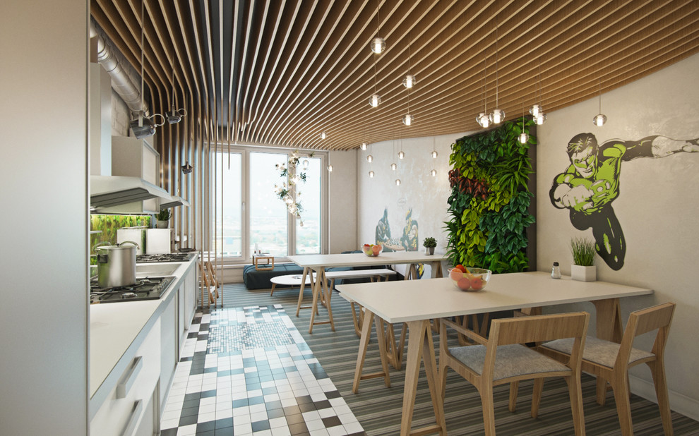 Креативный open space офис IT-компании.