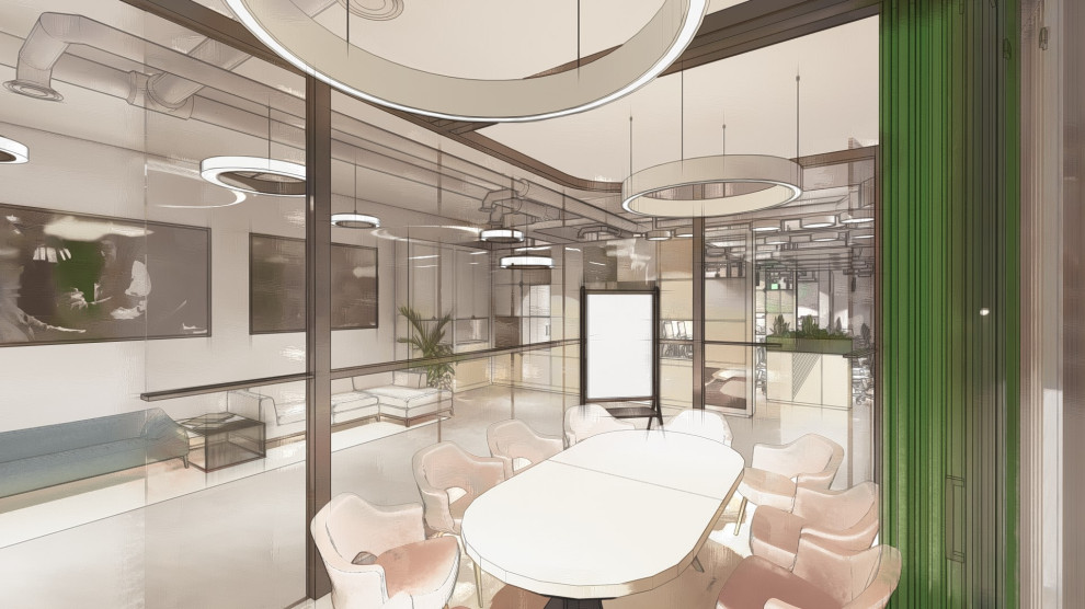 Концепция интерьеров офиса телекомпании НТВ