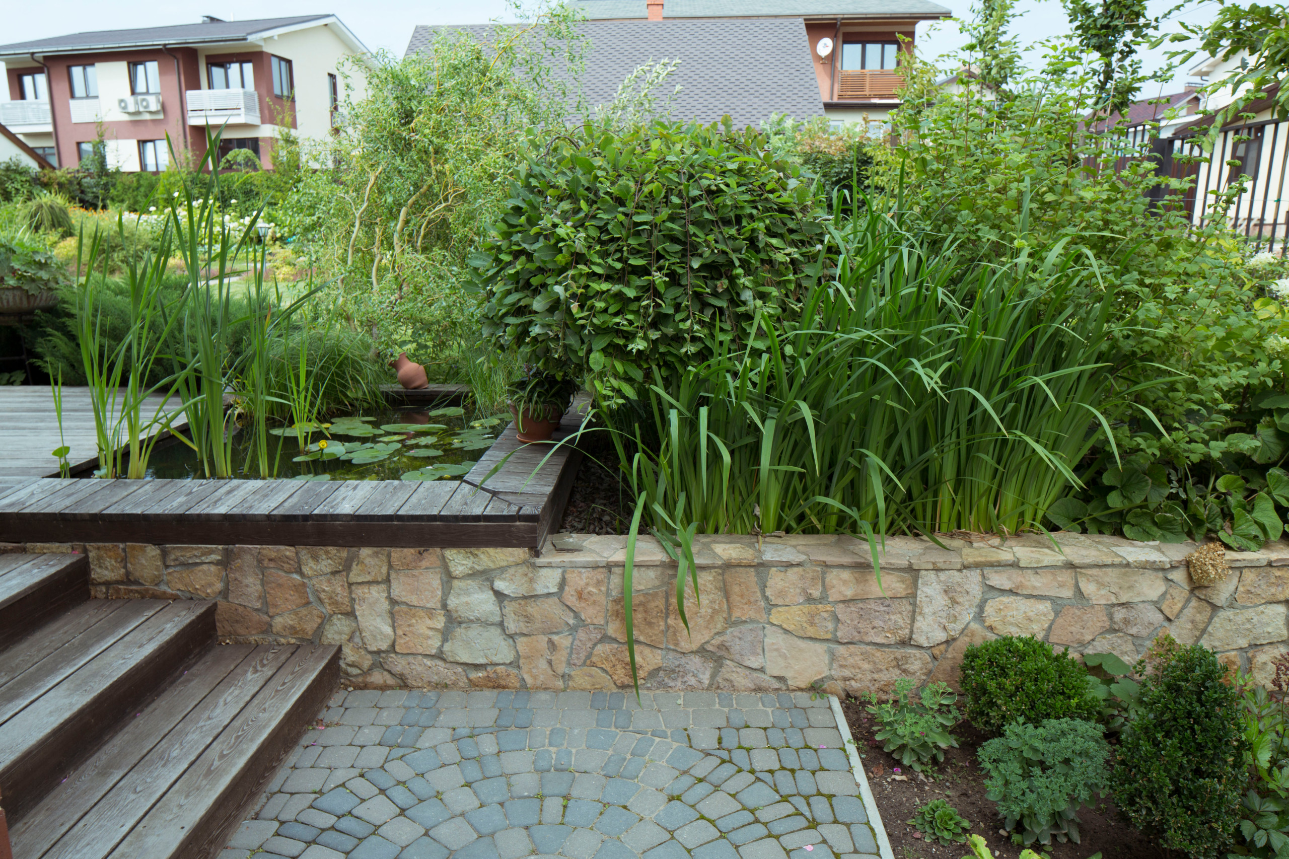 В гостях: Участок с фамильными дубами и баней в срубе