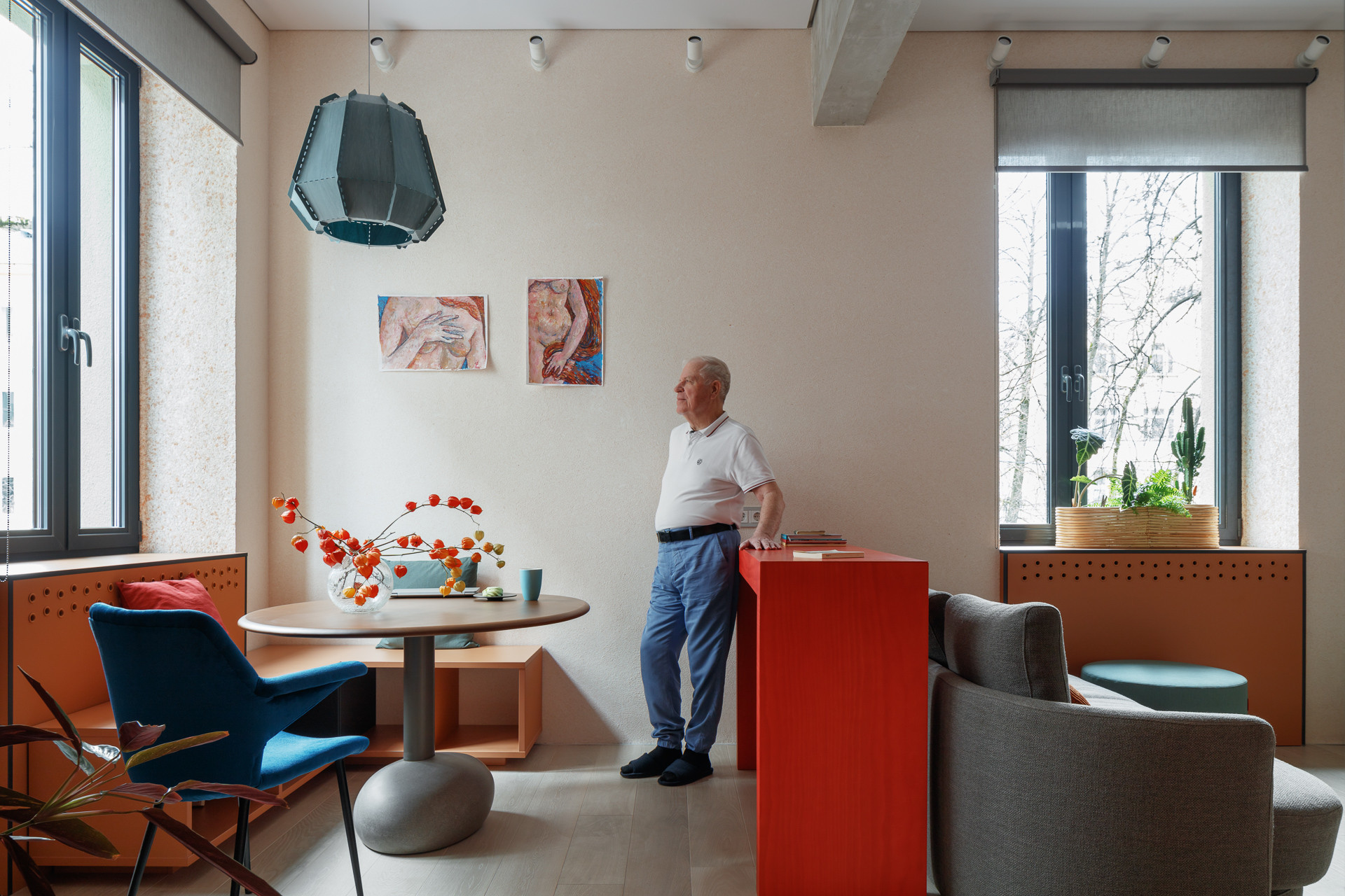 Houzz тур: Яркие апартаменты почти без стен