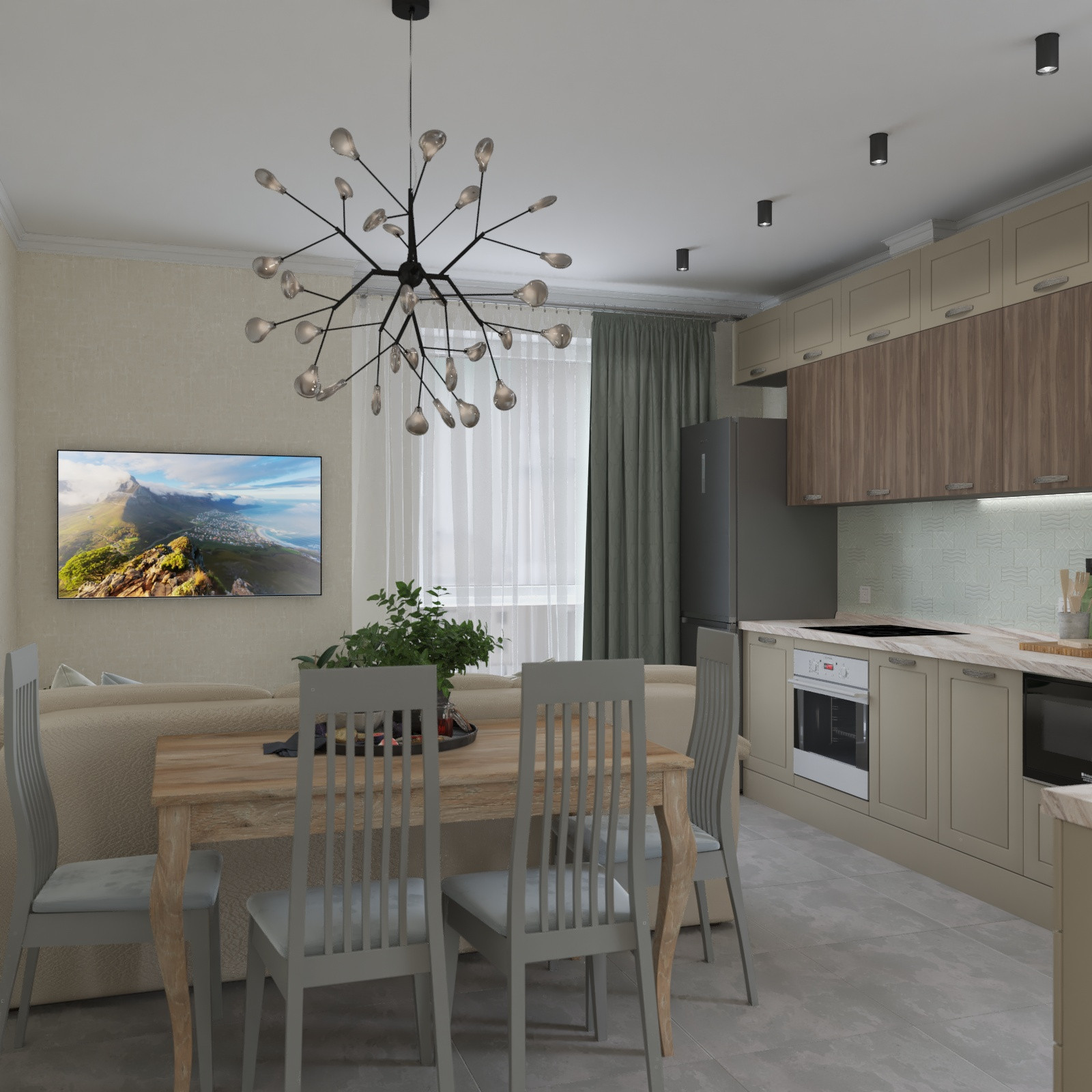 Двухкомнатная квартира в стиле сдержанной неоклассики