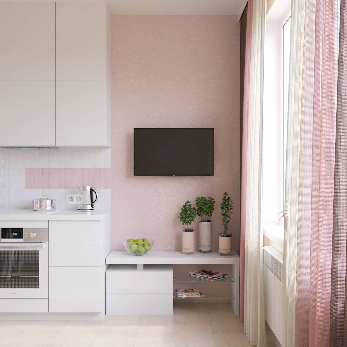 Проект Кухни Гостиной в ЖК «Микрогород».