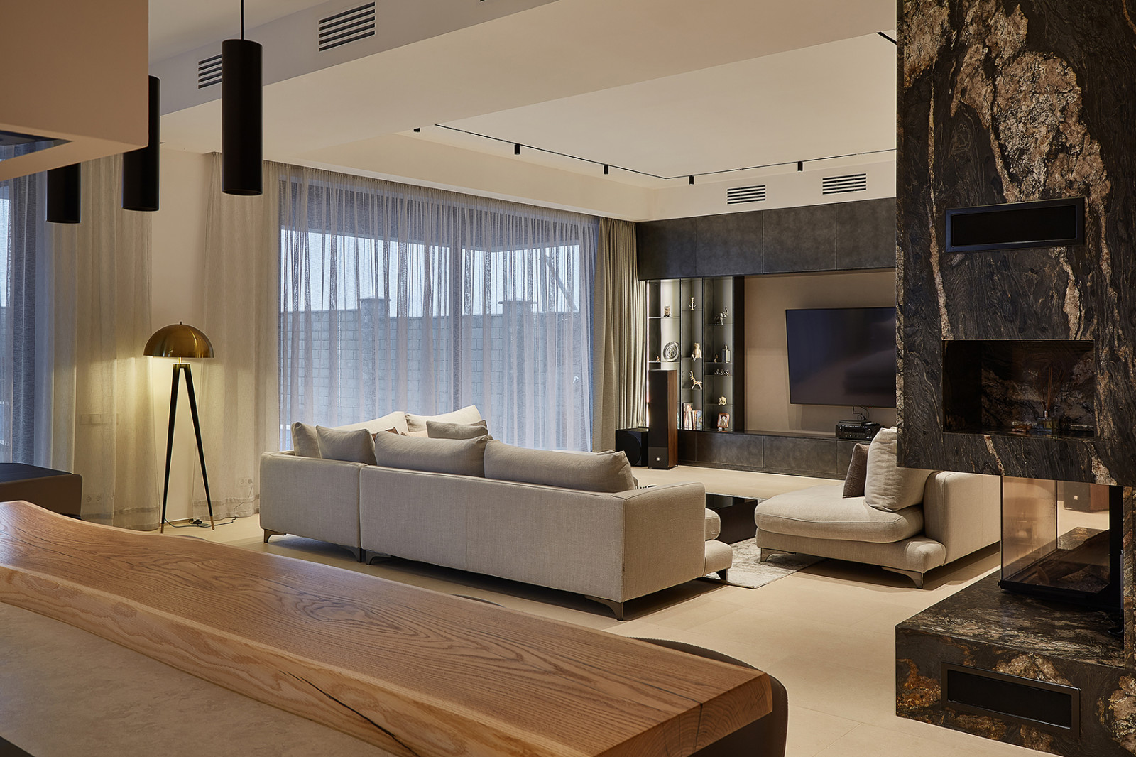 Кухня-гостиная в стиле минимализм