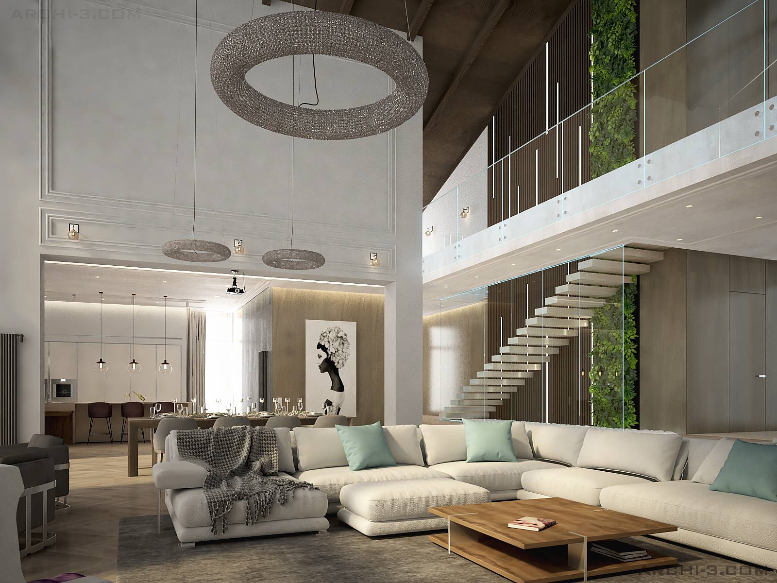 Интерьеры резиденции в Подмосковье