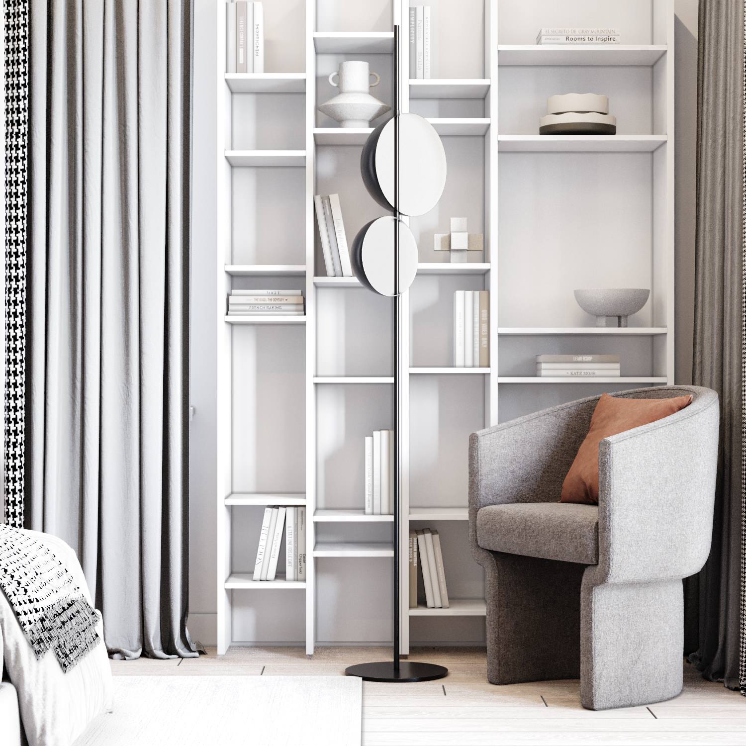 Дизайн  интерьера студии ЖК Аквамарин