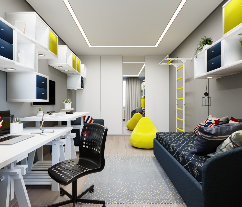 Москва. ЖК "Утёсов". Современный стиль. Квартира 80 м2.