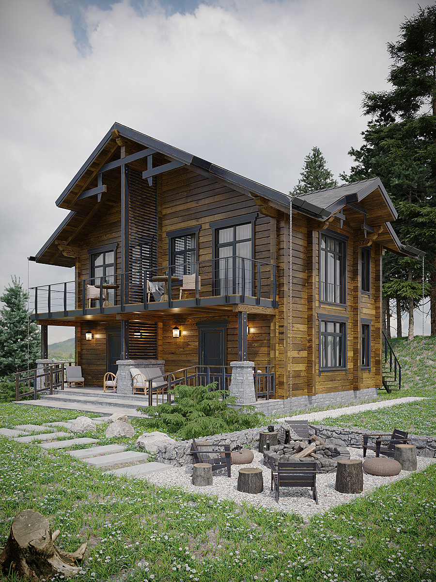 Обложка проекта: ТУРБАЗА В ДЕРЕВУШКЕ НА ОПУШКЕ