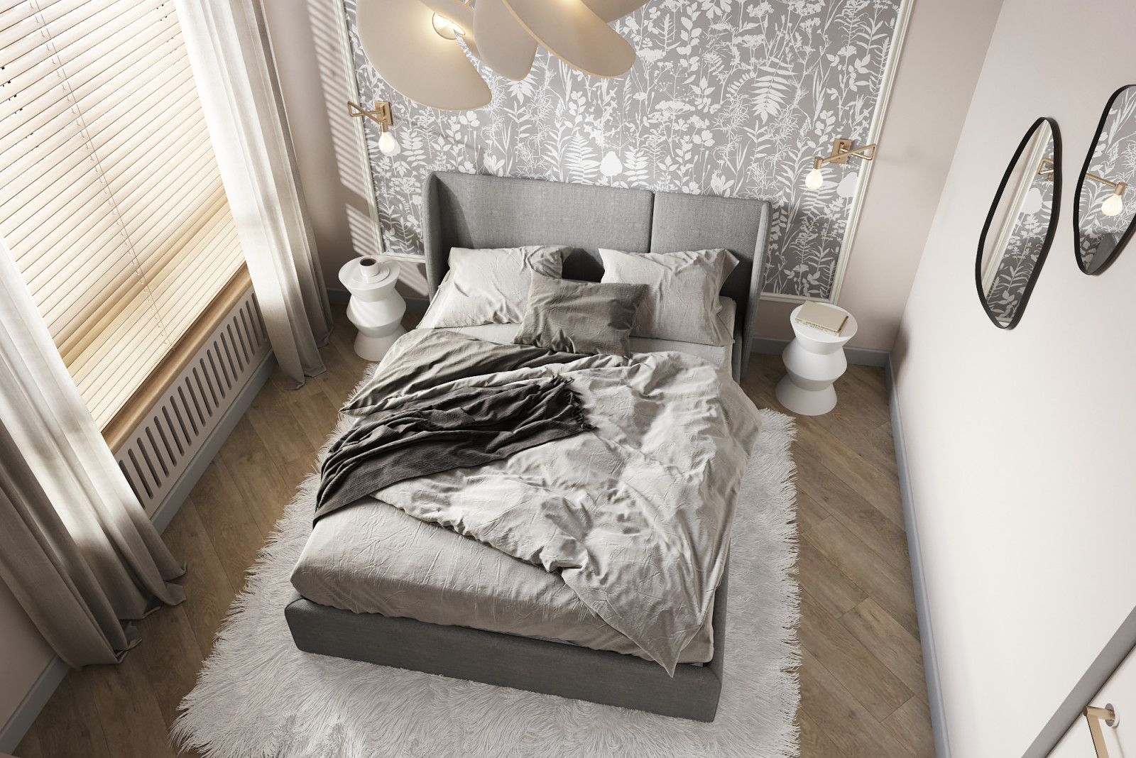 Визуализация однокомнатной квартиры 38 м2