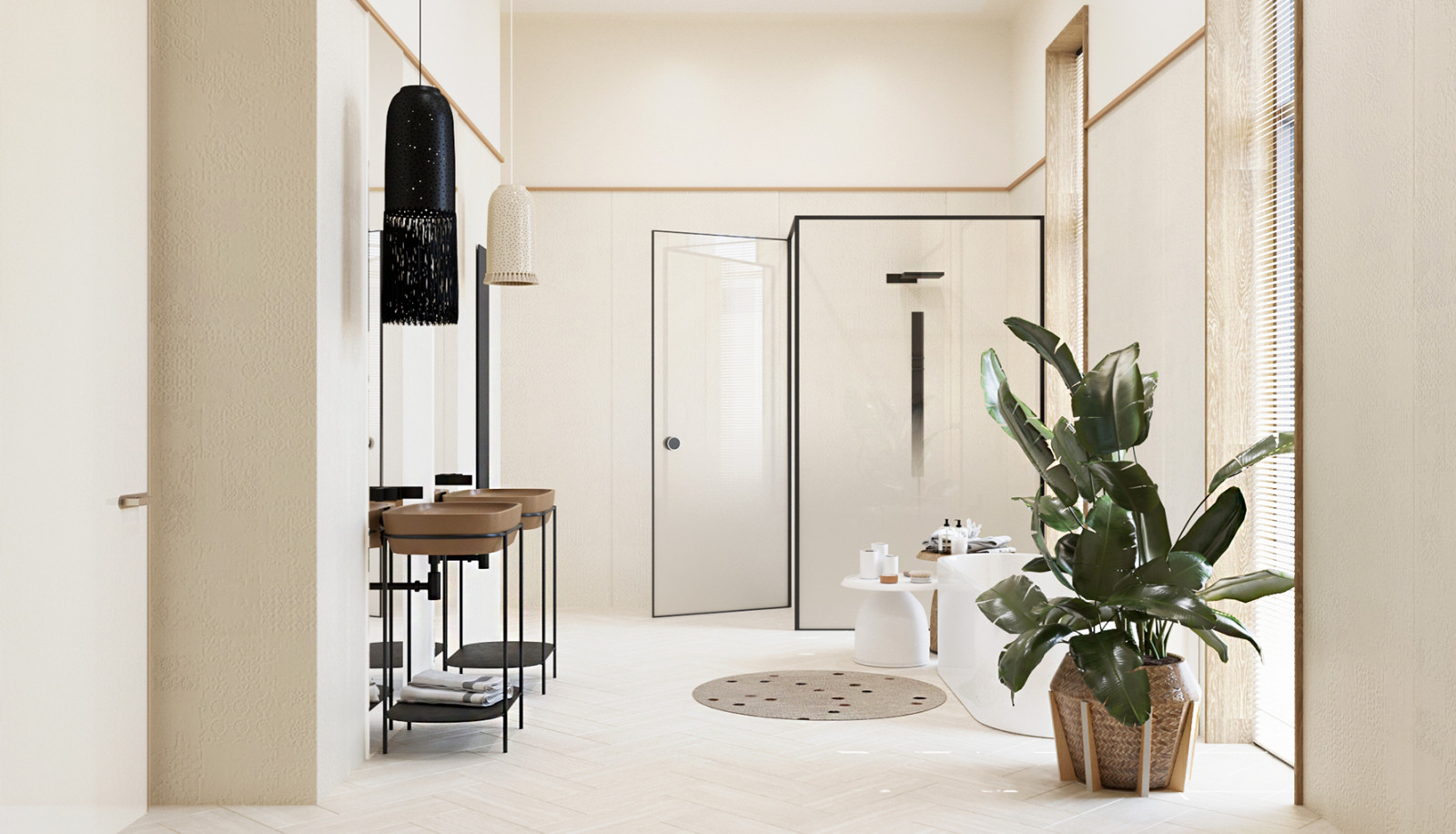 Обложка проекта: Интерьер ванной комнаты в загородном доме