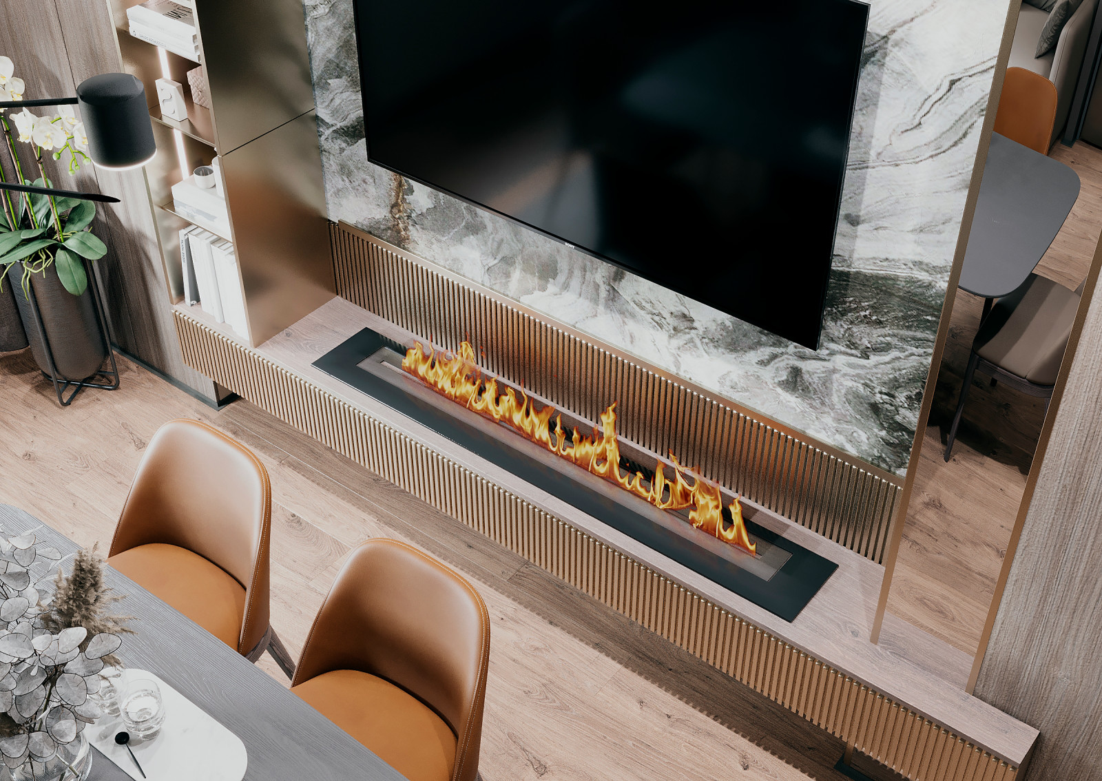 Гостиная-кухня в квартире в ЖК "Discovery Residence" Екатеринбург