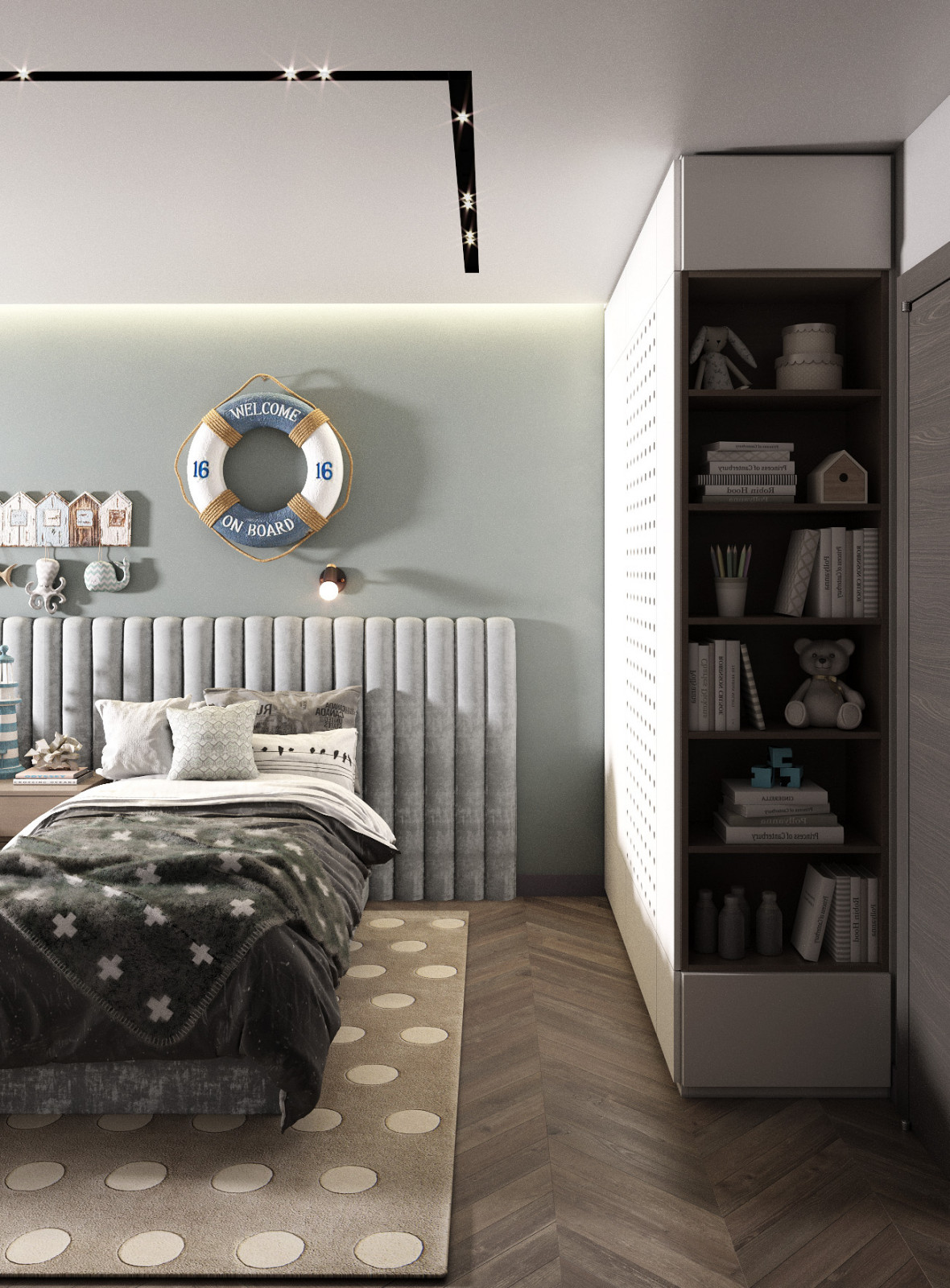 Квартира выполнена в современном стиле