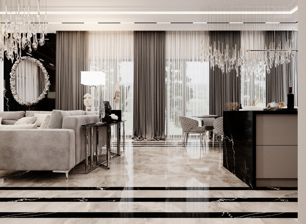 Дизайн гостиной в частном доме