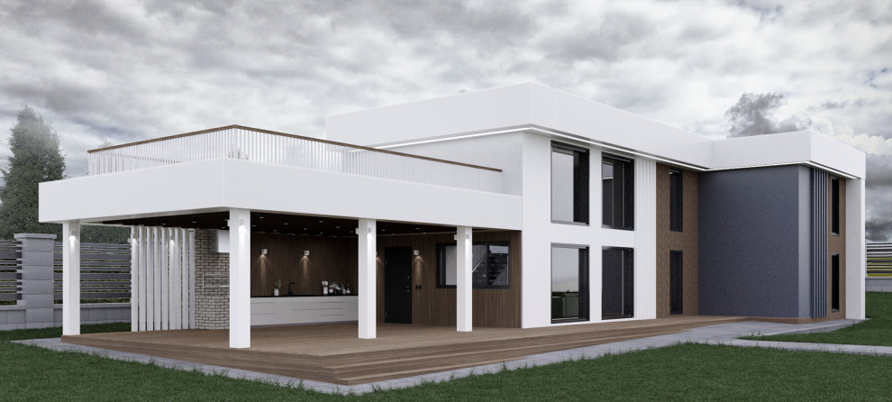 Проект двухэтажного дома в Минском районе