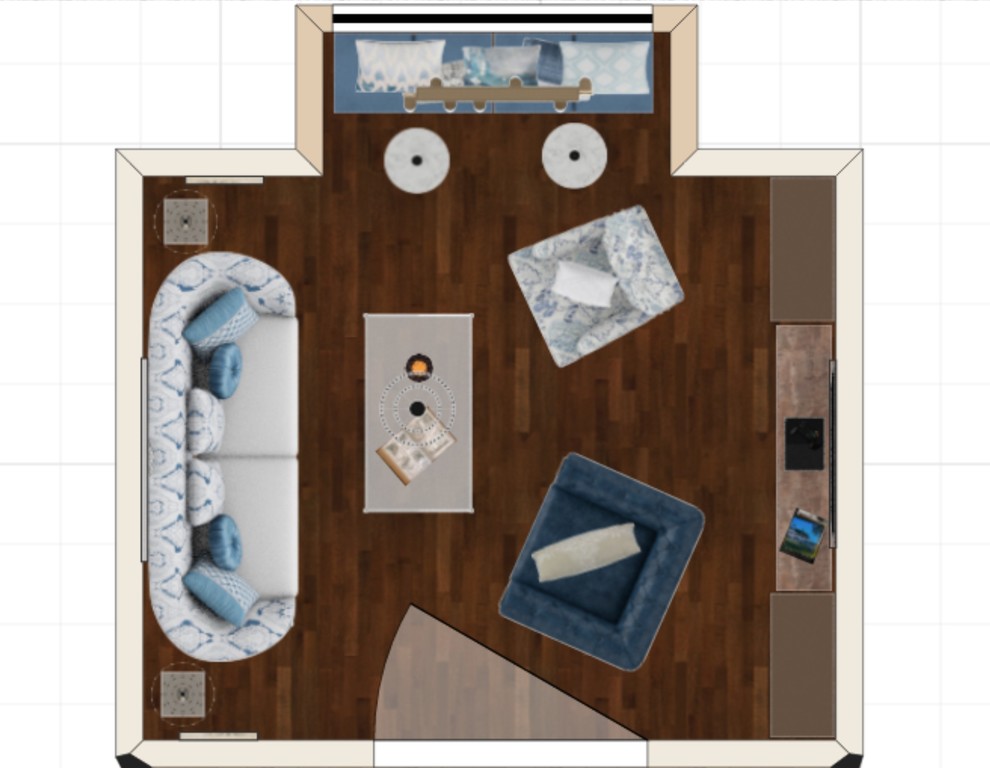 Обложка проекта: Гостиная в коттедже