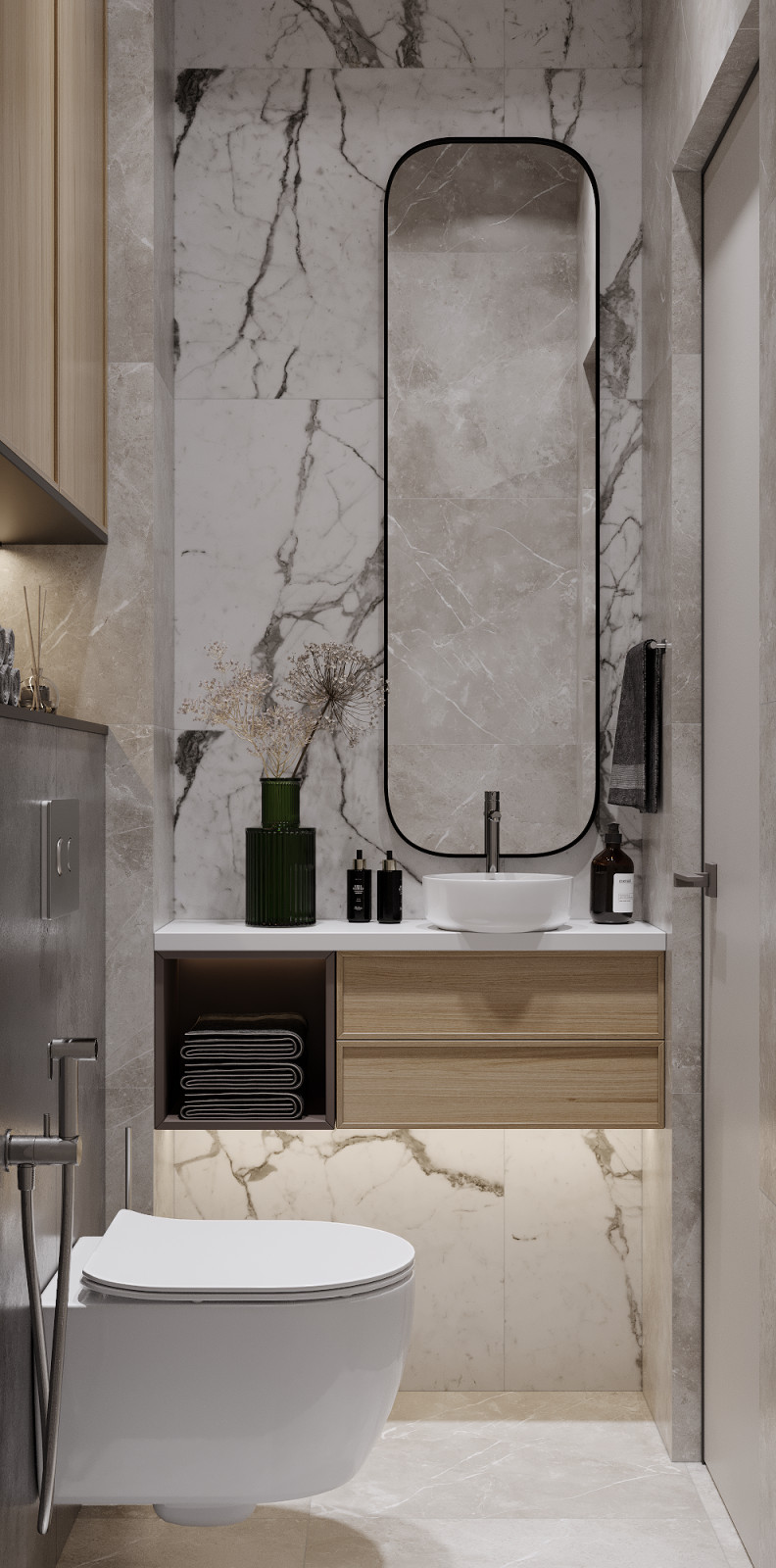 Визуализация интерьера санузла 1,7 кв. м