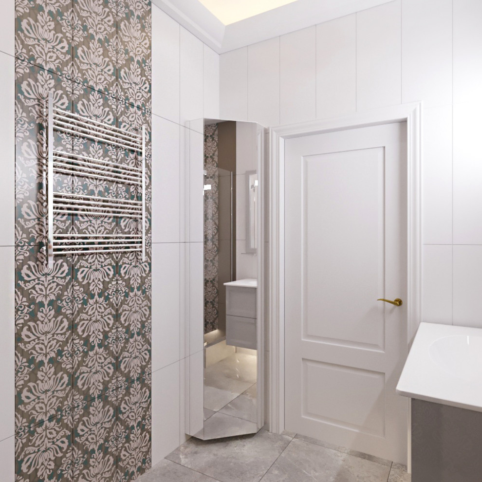 Дизайн проект квартиры 55 м2 в стиле "Неоклассика".