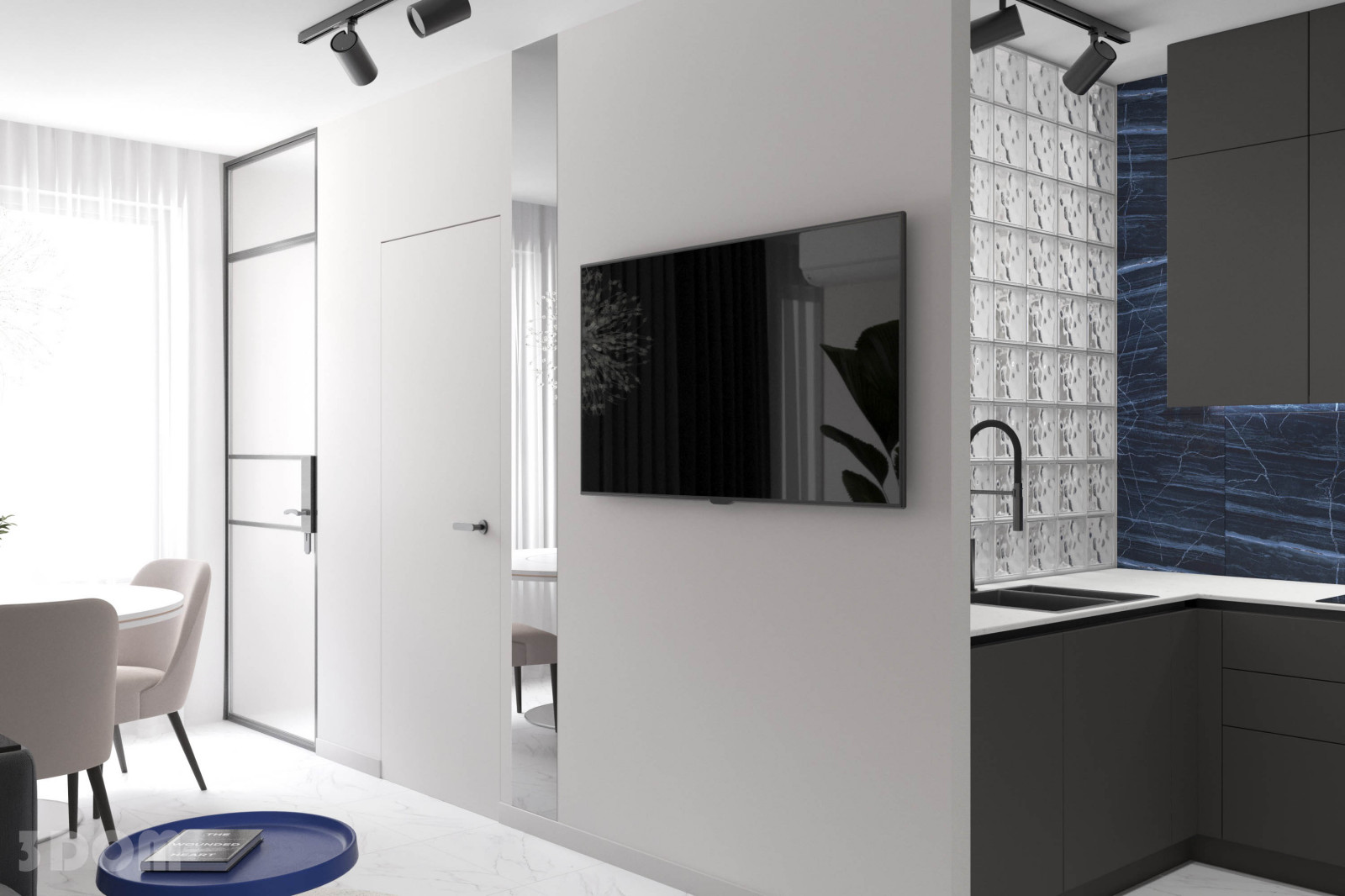 Обложка проекта: КВАРТИРА САНКТ-ПЕТЕРБУРГ 40кв.м | 3DOM