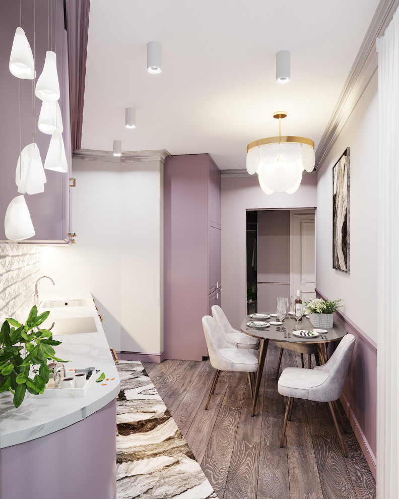 Дизайн-проект 2-х комнатной квартиры 55 м кв, в неоклассическом стиле