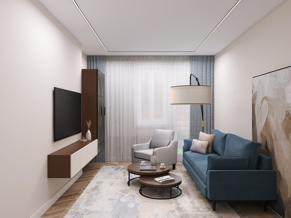 Проект гостиной в современном стиле