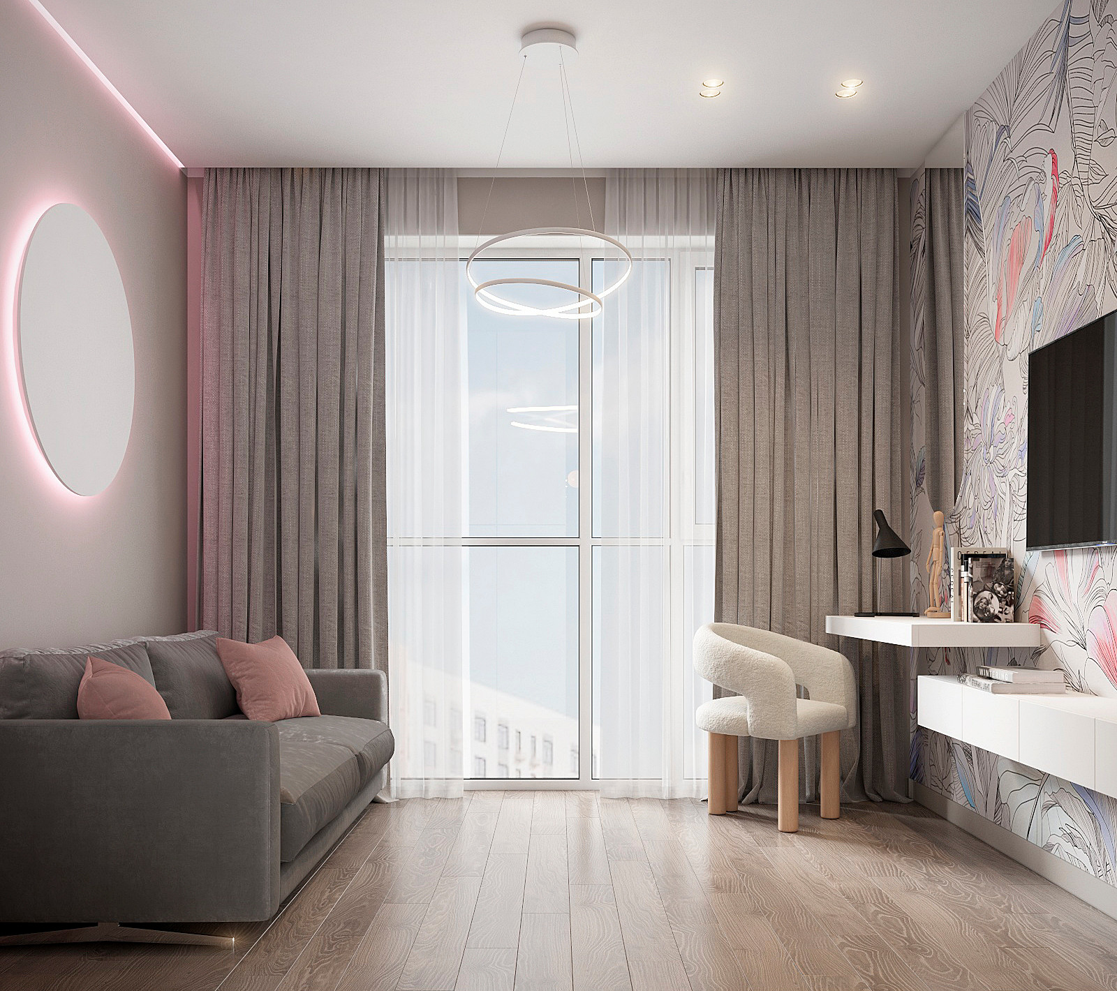 Квартира с вторым светом в современном стиле