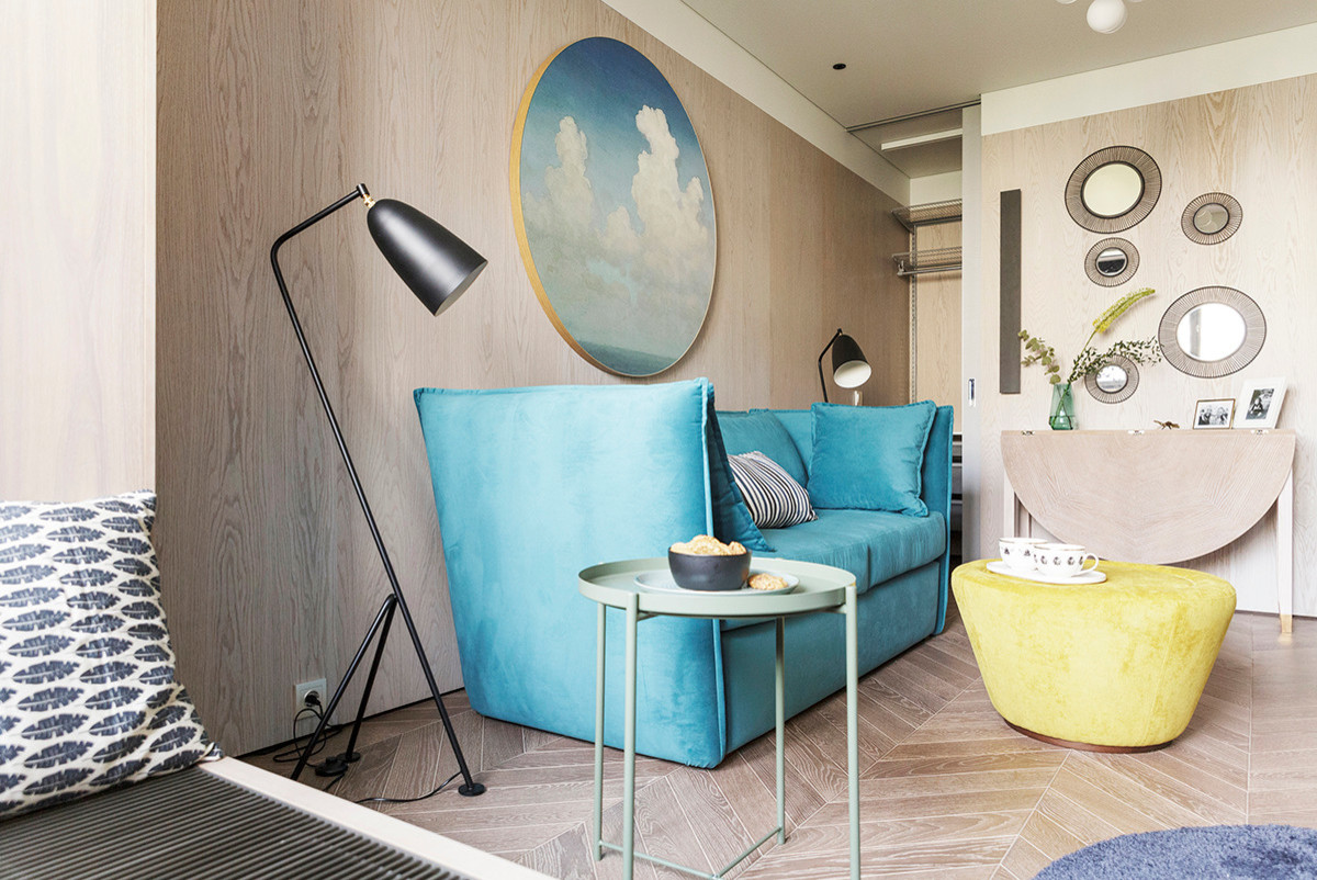 Проект недели: Гостиная в Митино, куда заглядывает небо