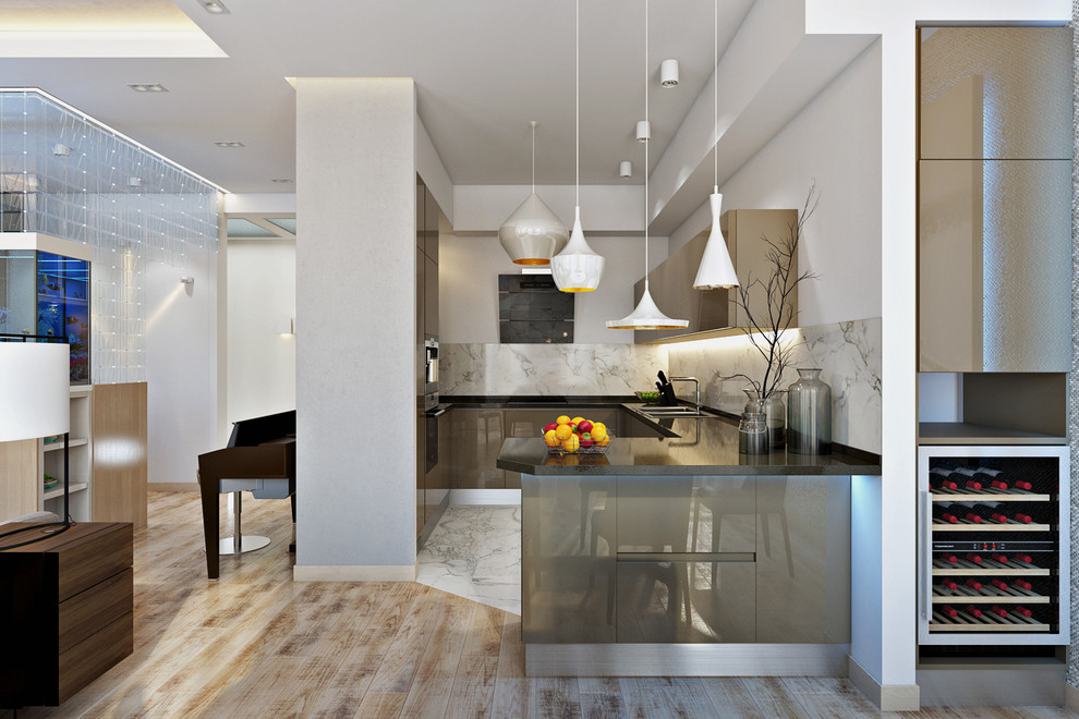 Просторная открытая планировка