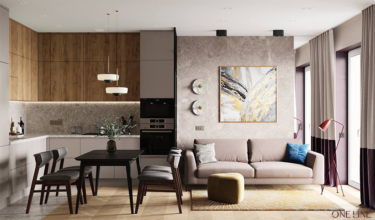 Современная квартира 60 кв.м. в ЖК "21/19"