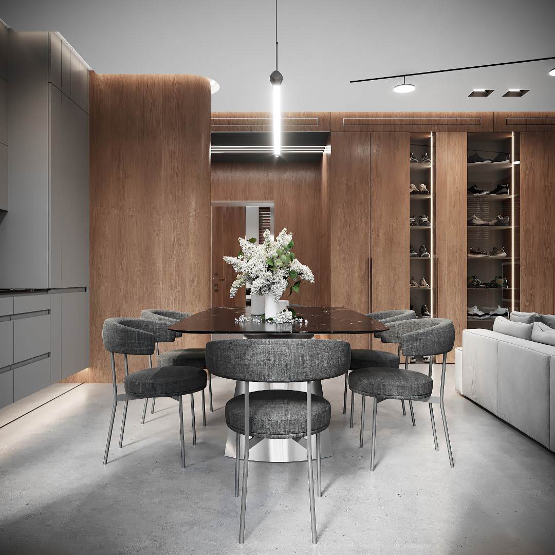 Квартира для молодого человека в современном стиле.