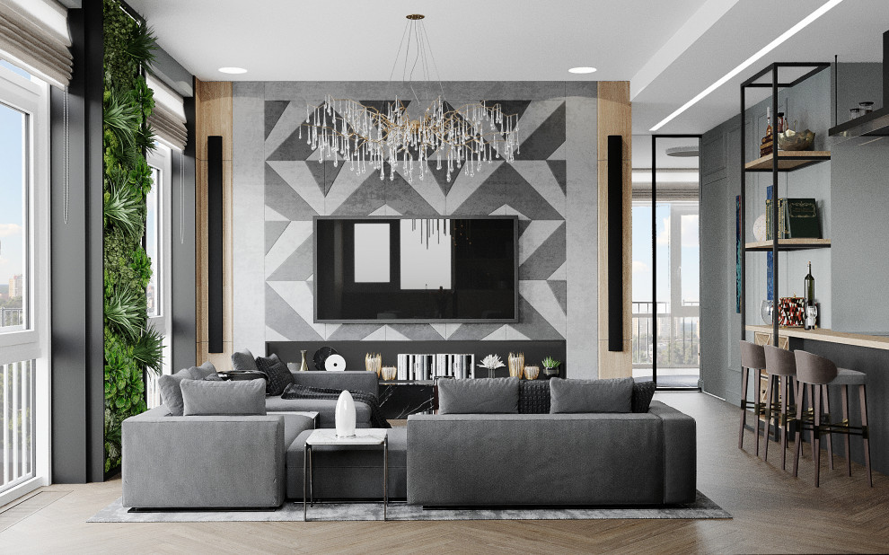 Интерьер 4-х комнатной квартиры в современном стиле. г. Москва