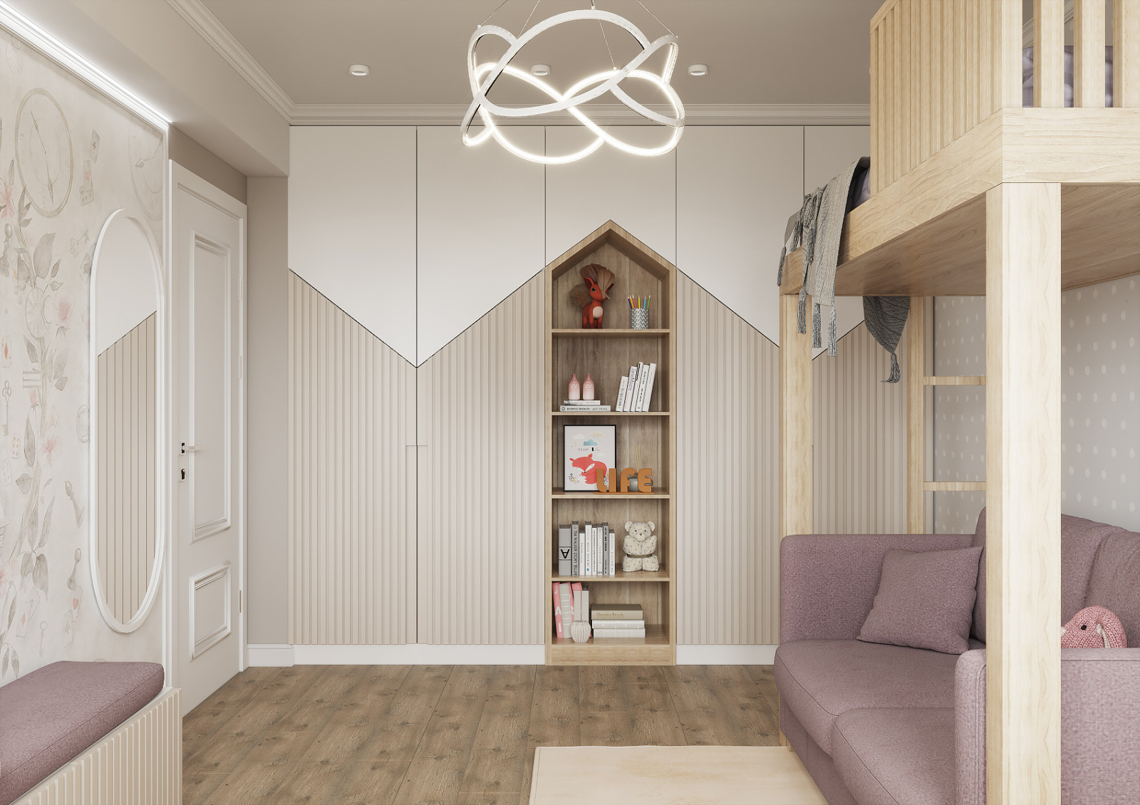 Двухкомнатная квартира с гостиной-холлом