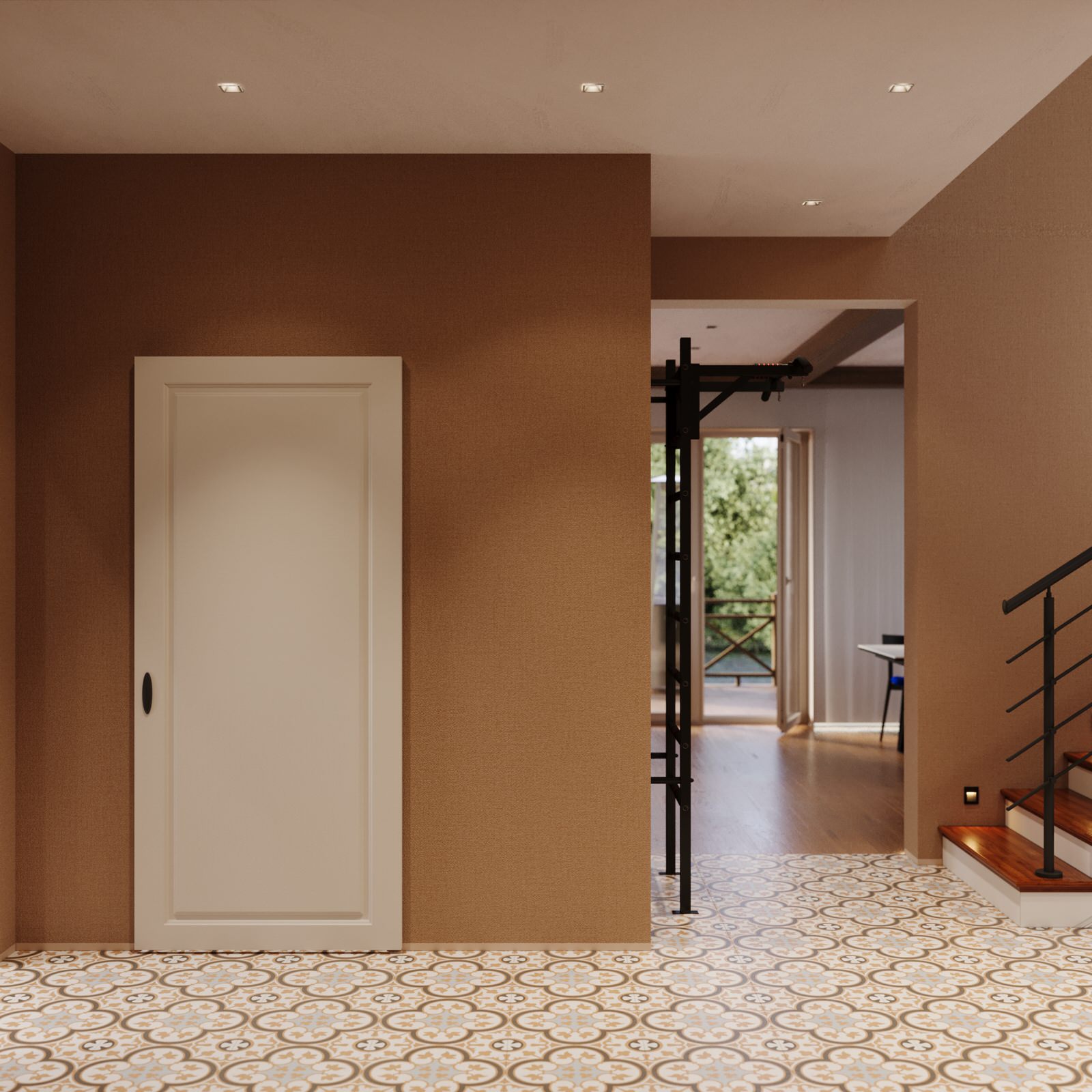 Дизайн 2х этажного дома в стиле эклектика