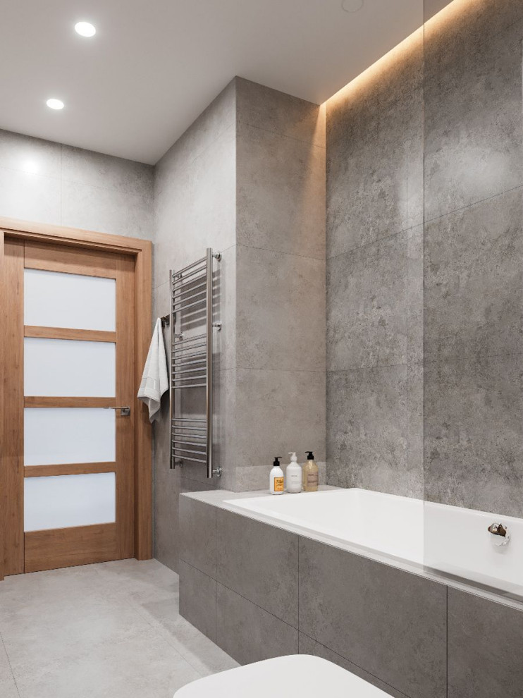 Санузел в серых тонах