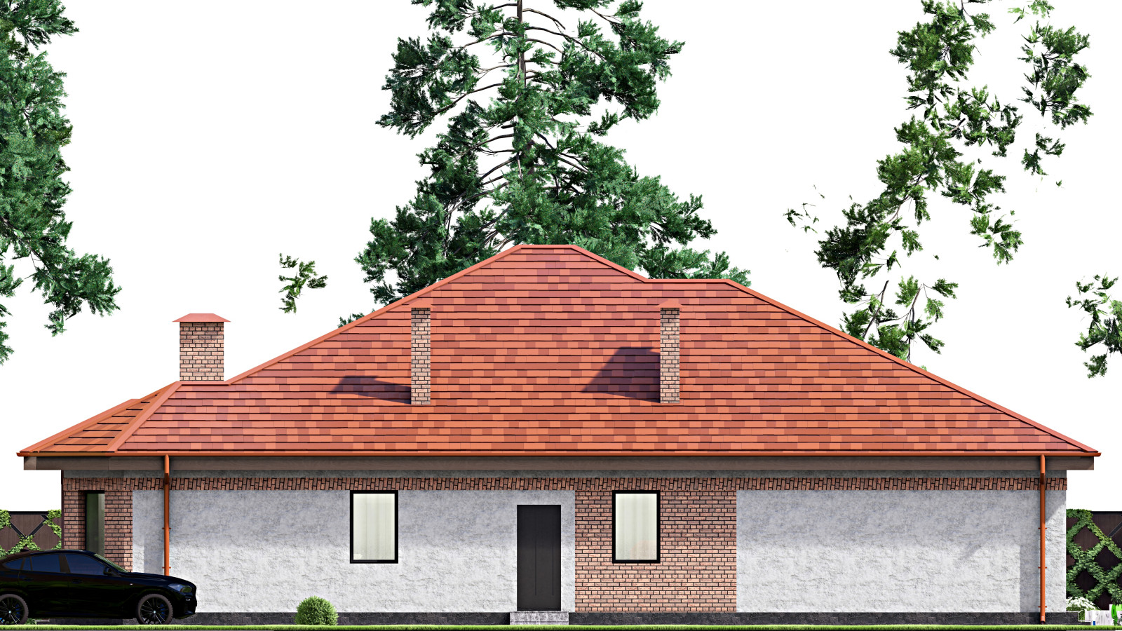 Проект одноэтажного дома 20х17м S269м2 F-15425