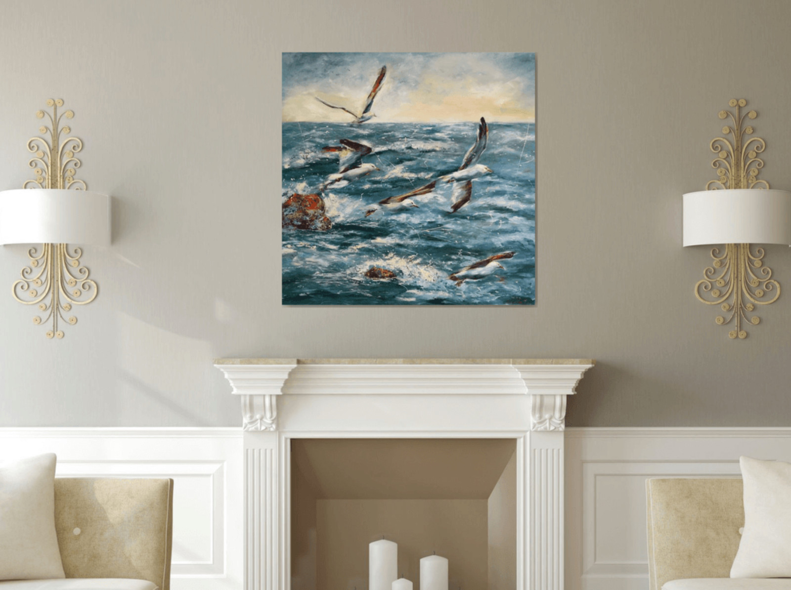 Гостиная - Дизайн интерьера - Картины художницы Дианы Маливани (1)