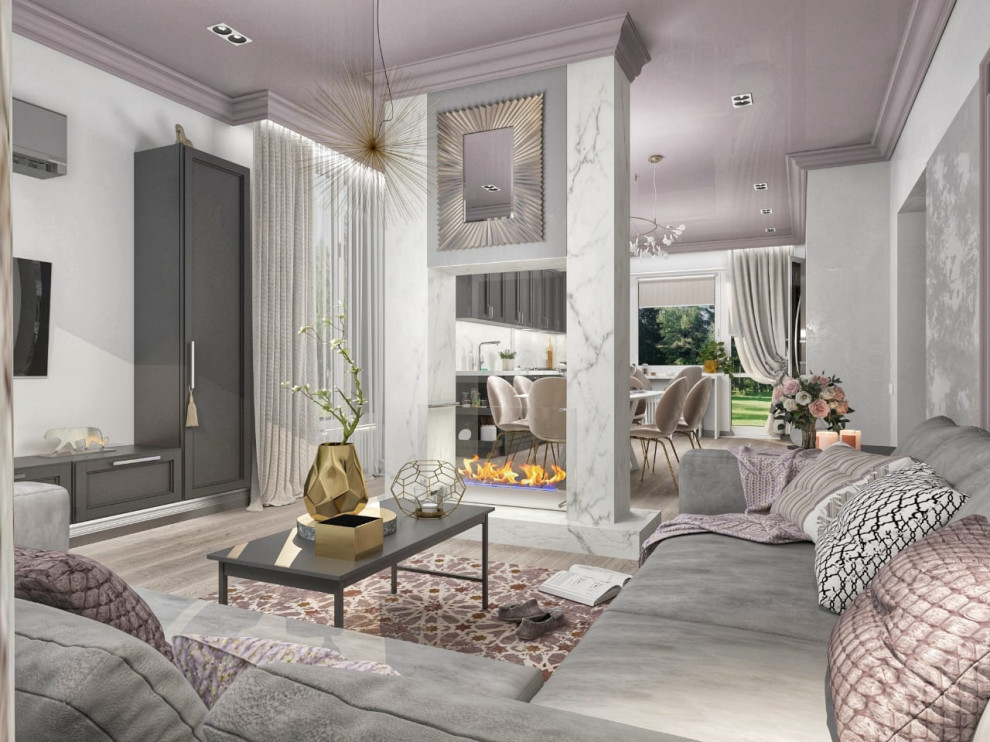 Гостиная в загорожном доме.