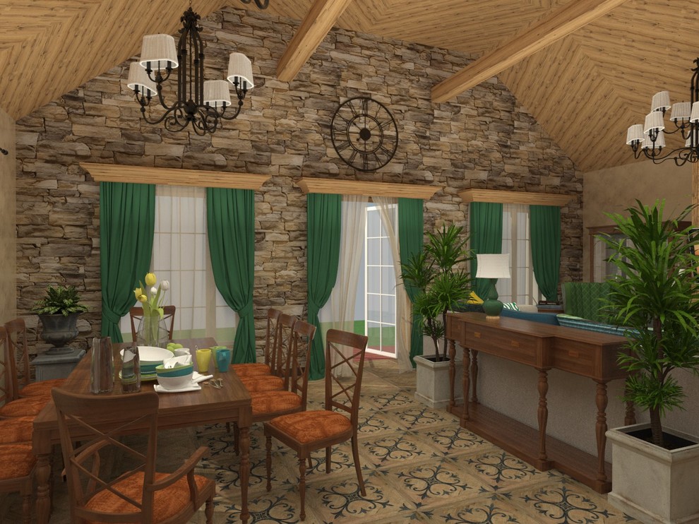 Обложка проекта: Гостиная в испанском стиле