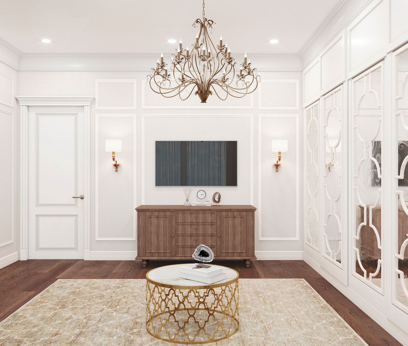 Итоговая визуализация проекта интерьера трёхкомнатной квартиры