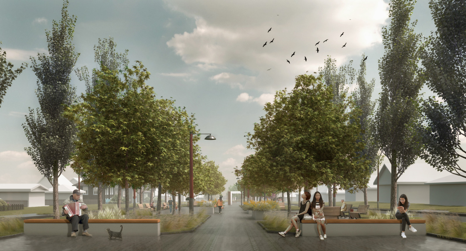 Благоустройство аллеи в историческом поселении Колывань