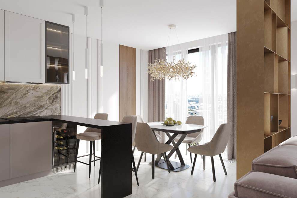 Проект гостиной в ЖК "Фили Сити"