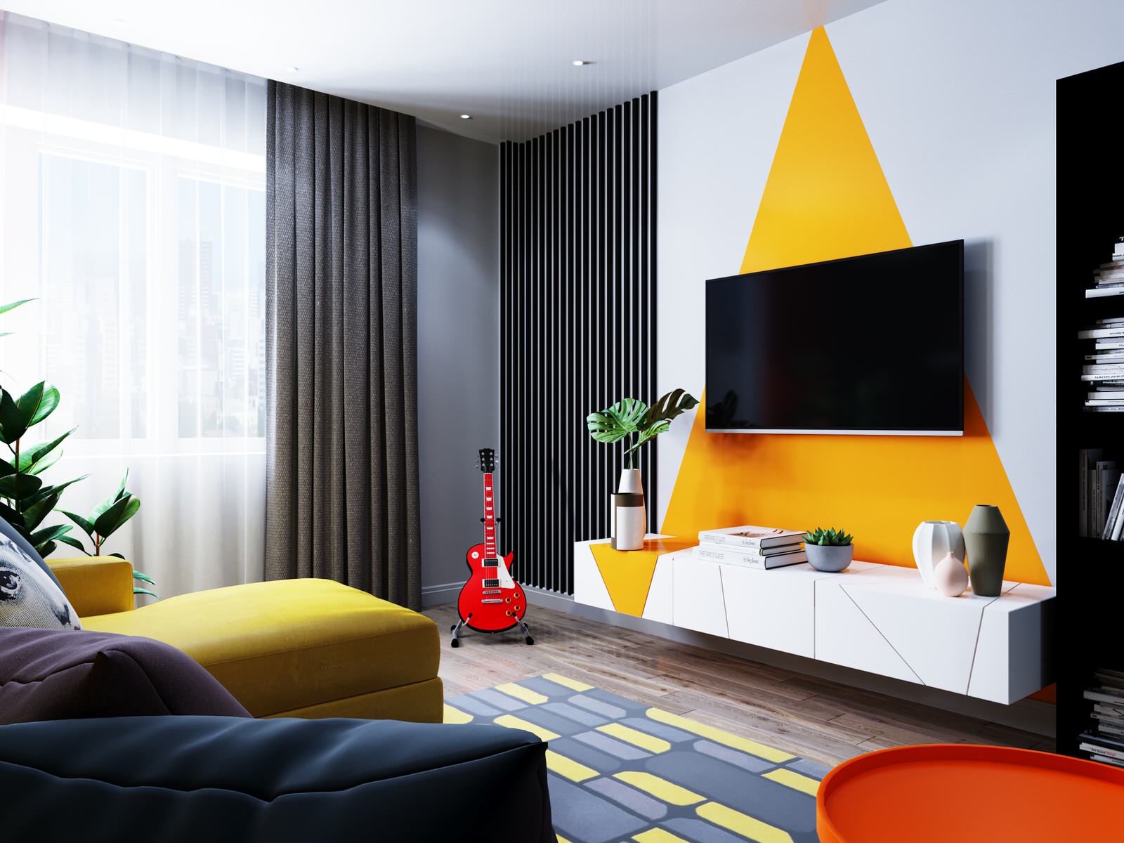 Дизайн гостиной в ЖК Парковый, г. Тула