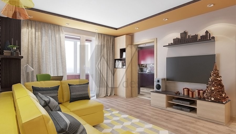 Дизайн 4-комнатной квартиры П-46М, Железнодорожный