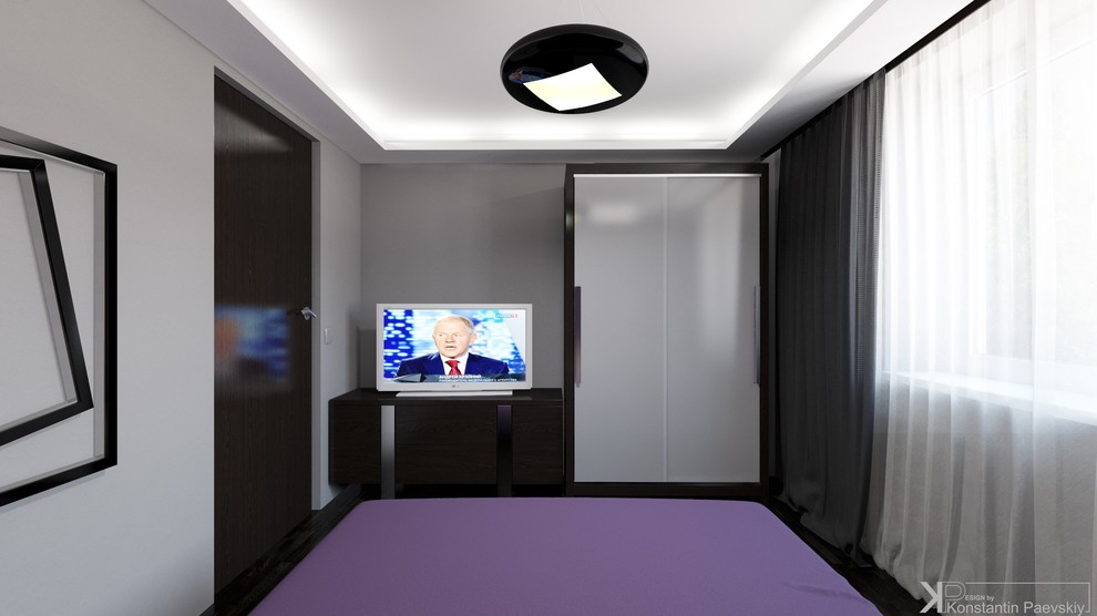 Интерьер таунхауса в современном стиле (монохром)