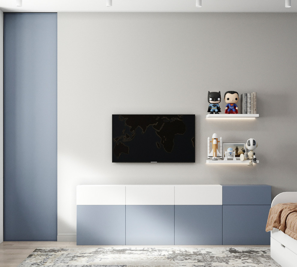 Квартира с современной гостиной с отсылками к ар-деко. Проект 2022 года